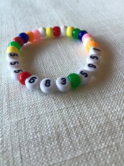 5. Kid-Friendly Phone Number Bracelets