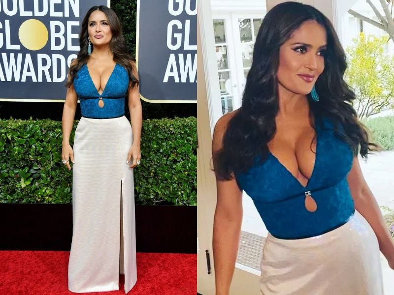 Salma Hayek in Gucci (2020 Golden Globes)