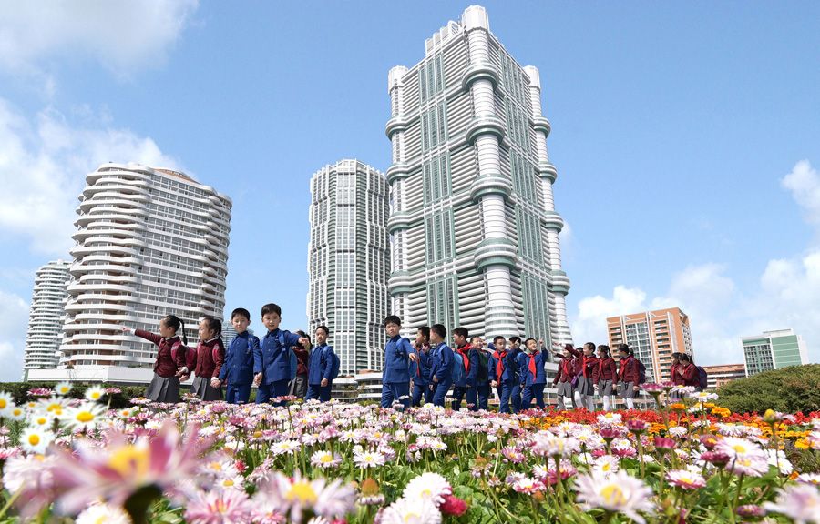 School Children on a Walk