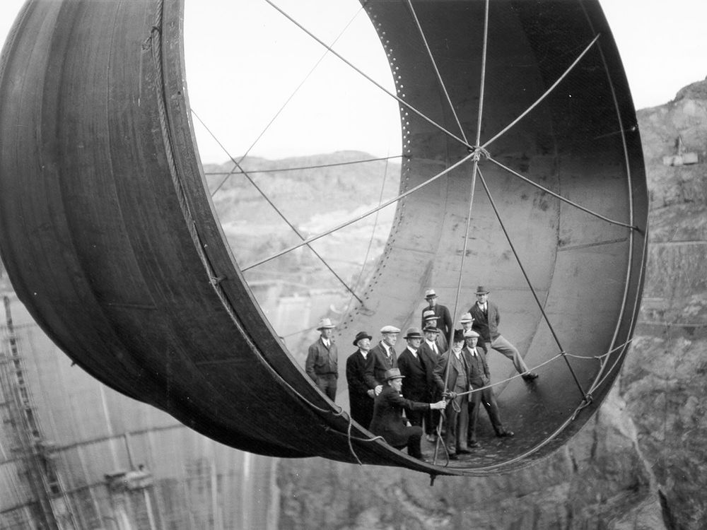 Pipe Before Being Placed Inside The Hoover Dam