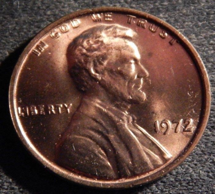 The Double Die 1972 Penny - $1,600